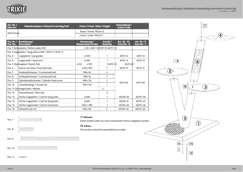Imagen de la primera página del manual del dispositivo Dione