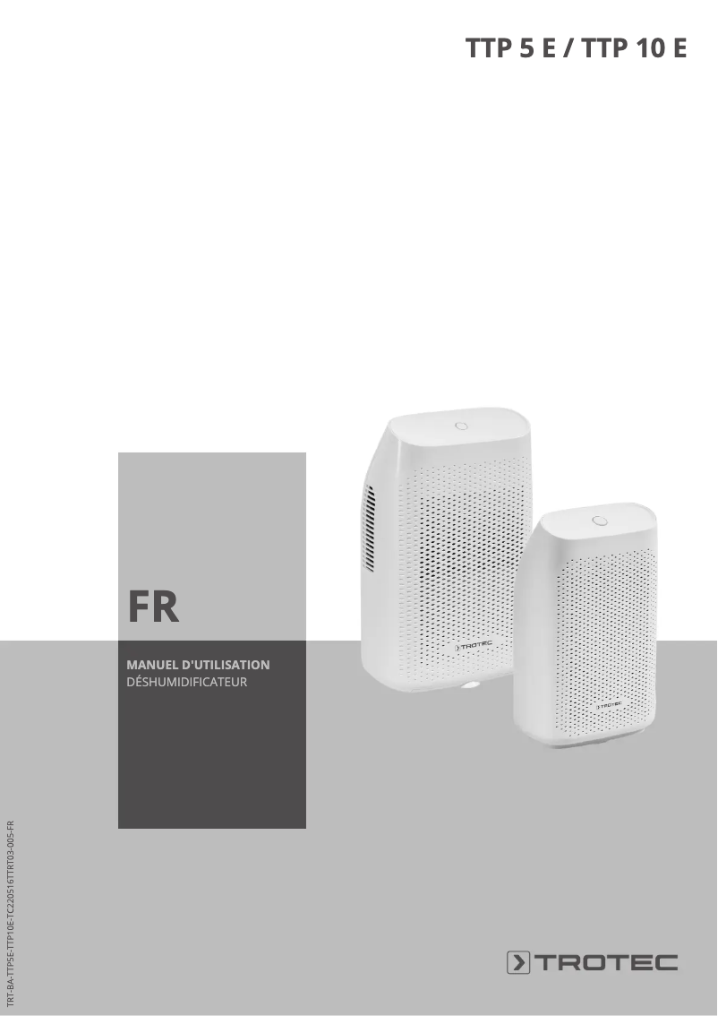 Image de la première page du manuel de l'appareil TTP 10 E