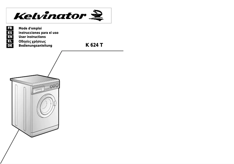 Page 1 de la notice Manuel utilisateur Kelvinator LB K 624 T