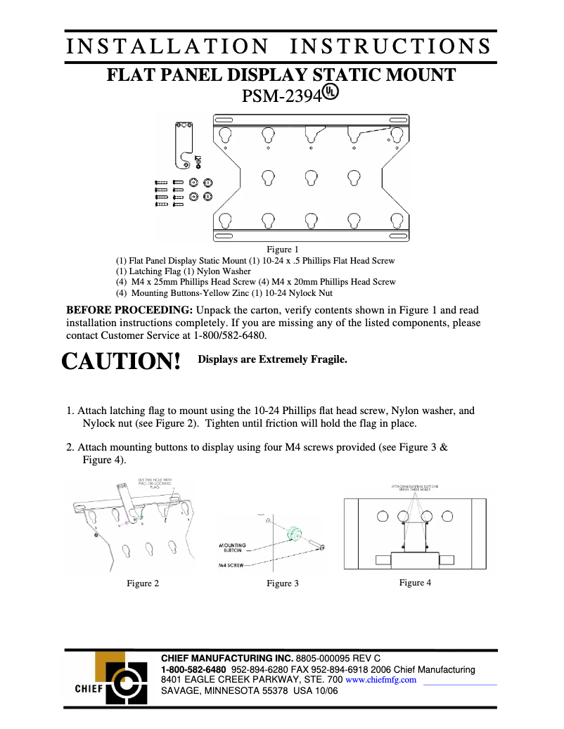 Página 1 del manual Manual de usuario Chief PSM2394