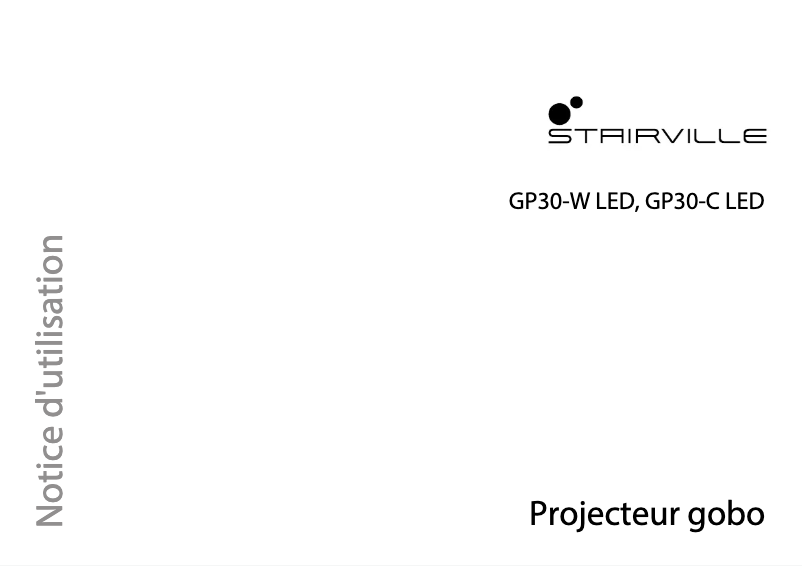 Page 1 de la notice Manuel utilisateur Stairville GP30-W LED