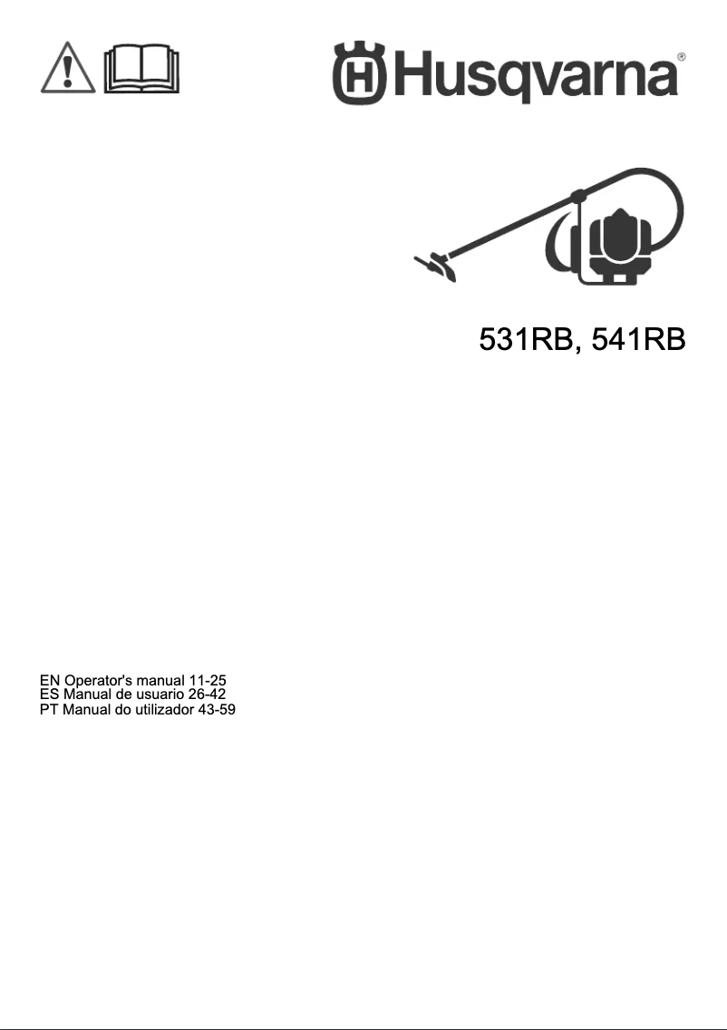 Page 1 de la notice Manuel utilisateur Husqvarna 531RB
