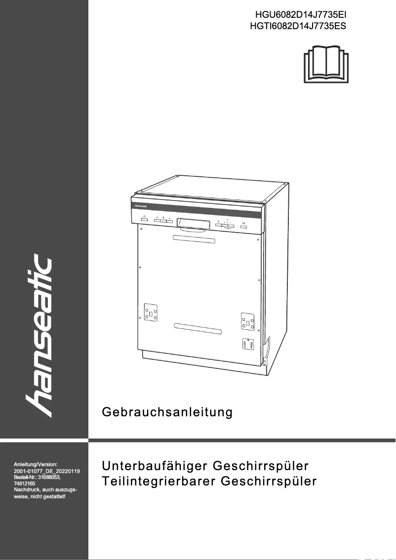 Page n°1 - Manuel utilisateur Hanseatic HGTI6082D14J7735ES