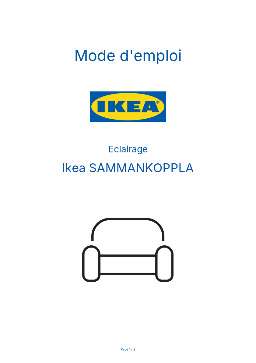 Image de la première page du manuel de l'appareil SAMMANKOPPLA