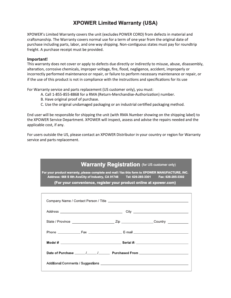 Image de la première page du manuel de l'appareil XD-165L