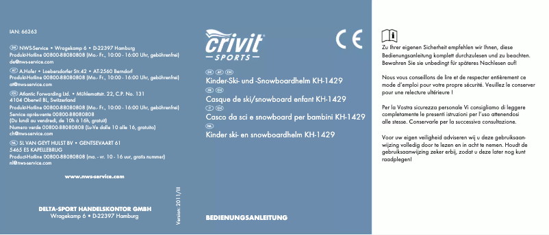 Página 1 del manual Manual de usuario Crivit KH-1429