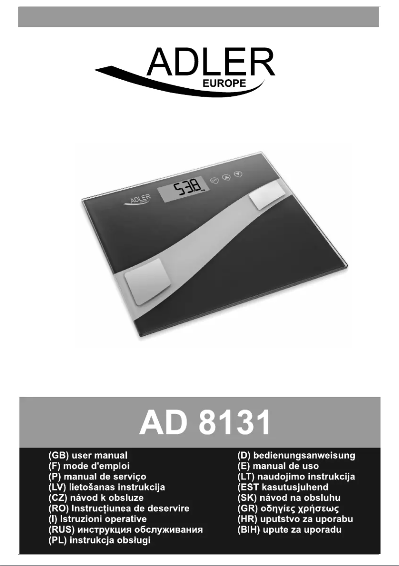 Página 1 del manual Manual de usuario Adler AD 8131