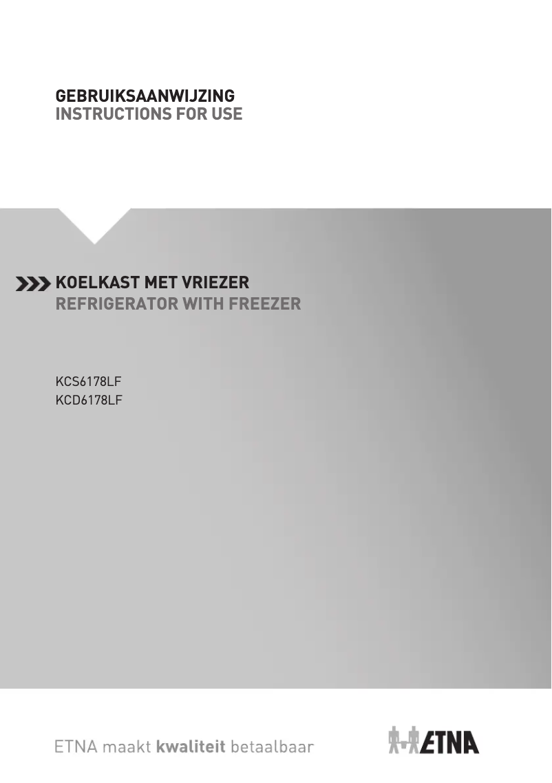 Page n°1 - Manuel utilisateur Etna KCS6178LF
