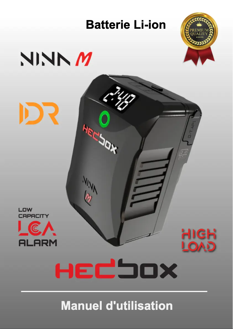 Page 1 de la notice Manuel utilisateur Hedbox NINA-M