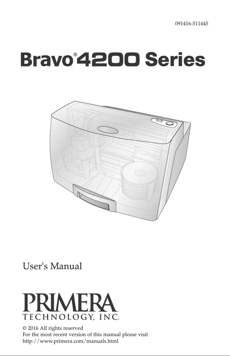Page n°1 - Manuel utilisateur Primera Bravo 4200