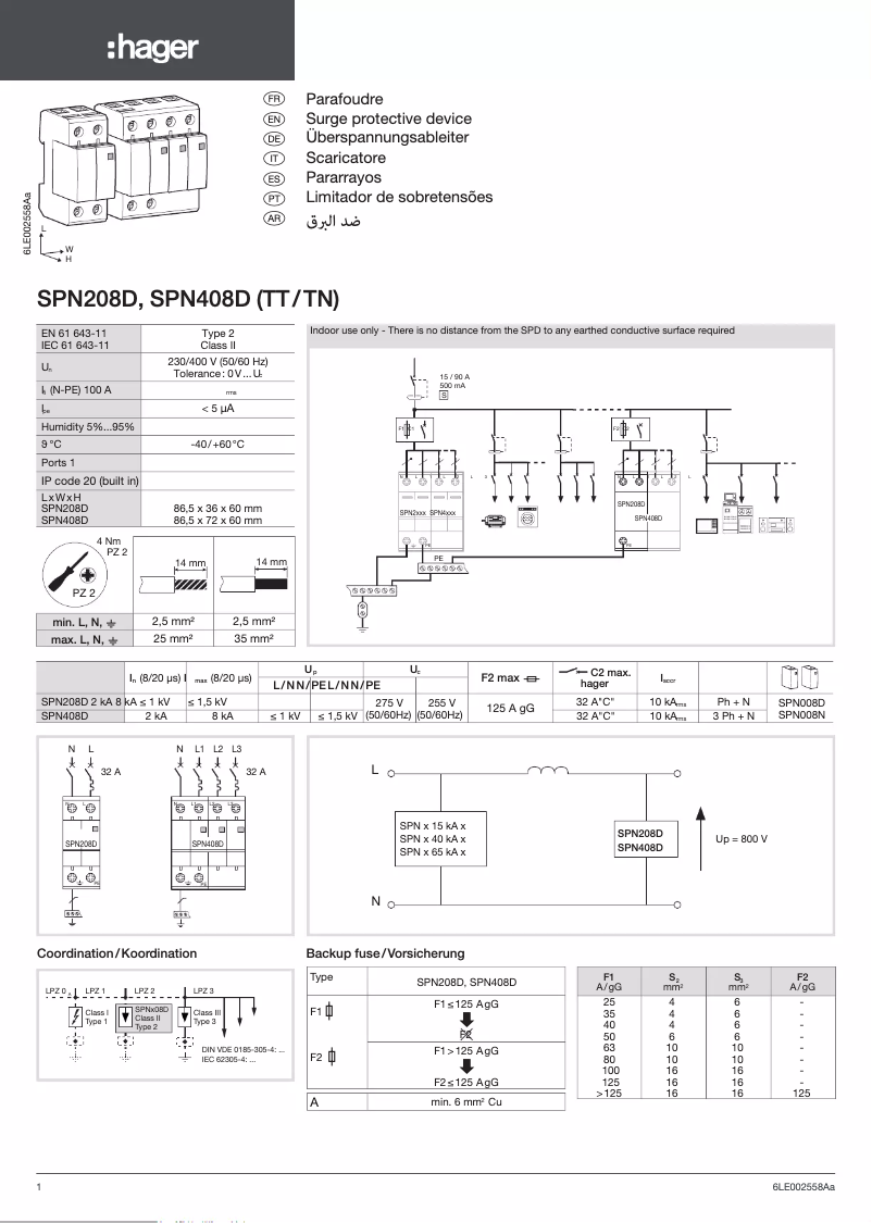 Image de la première page du manuel de l'appareil SPN408D
