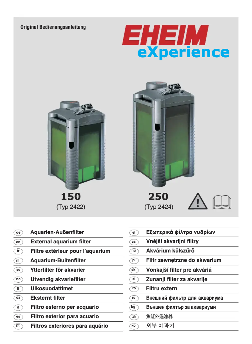 Page n°1 - Manuel utilisateur Eheim eXperience 150