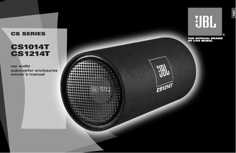 Page n°1 - Manuel utilisateur JBL CS1014T