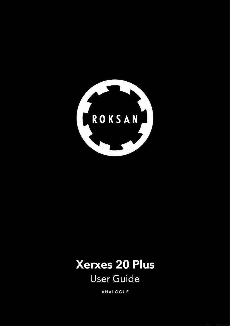 Page n°1 - Manuel utilisateur Roksan Xerxes 20 Plus