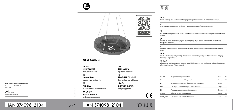 Page 1 de la notice Manuel utilisateur Playtive IAN 374098