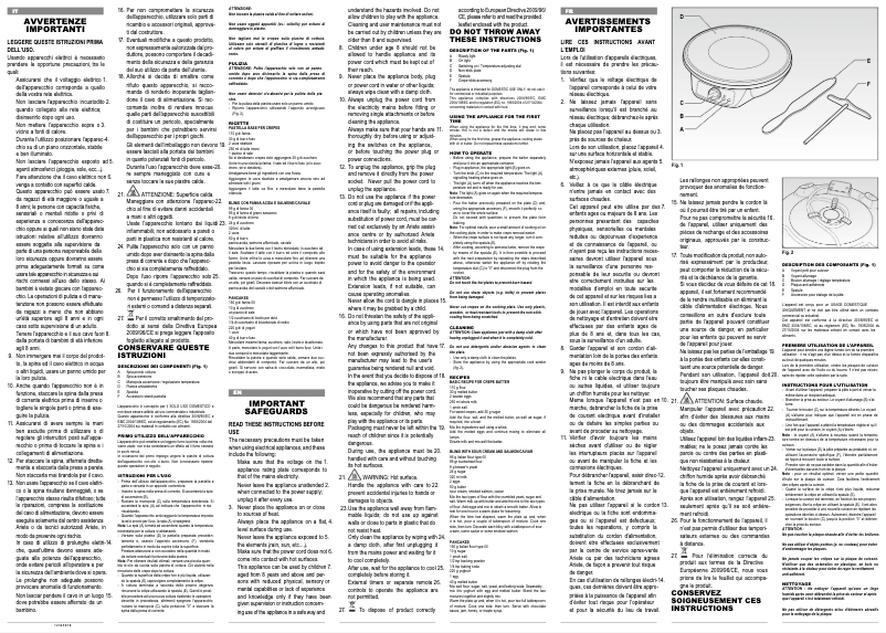 Image de la première page du manuel de l'appareil Crepes Maker 183