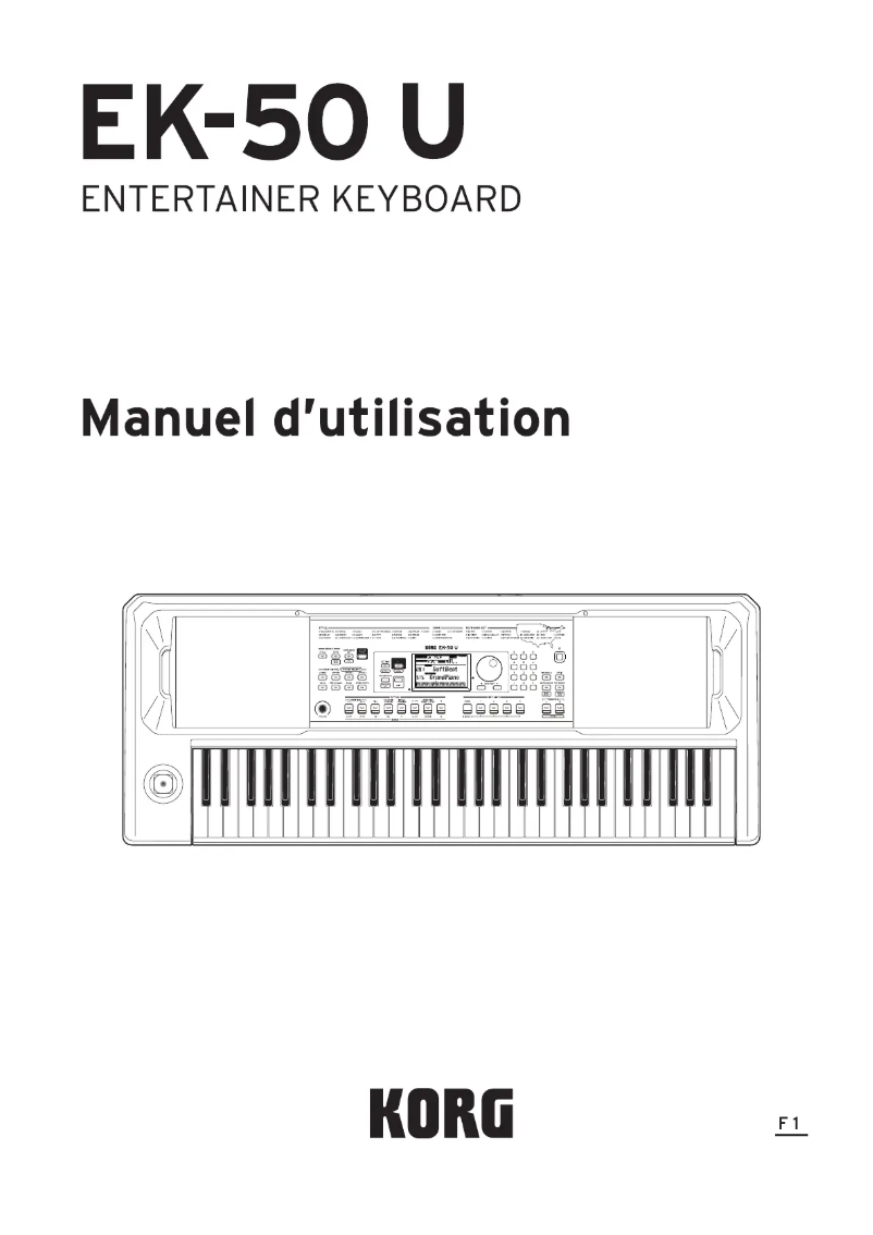 Page 1 de la notice Manuel utilisateur Korg EK-50 U