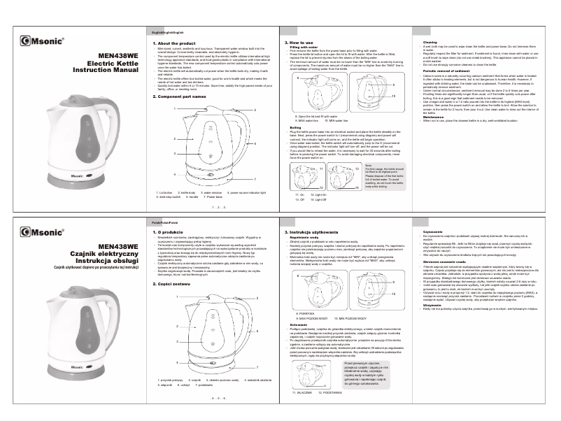 Page 1 de la notice Manuel utilisateur Msonic MEN438WE