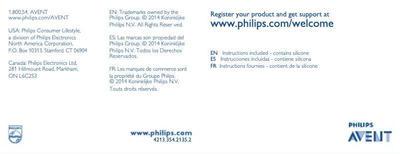 Page 1 de la notice Manuel utilisateur Philips AVENT SCF170