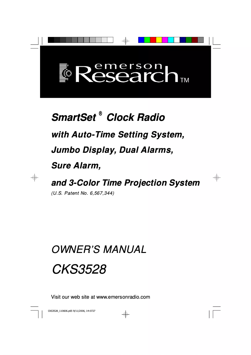 Page n°1 - Manuel utilisateur Emerson CKS3528