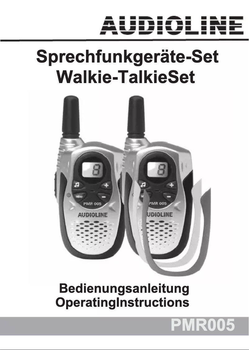 Page 1 de la notice Manuel utilisateur Audioline PMR 005