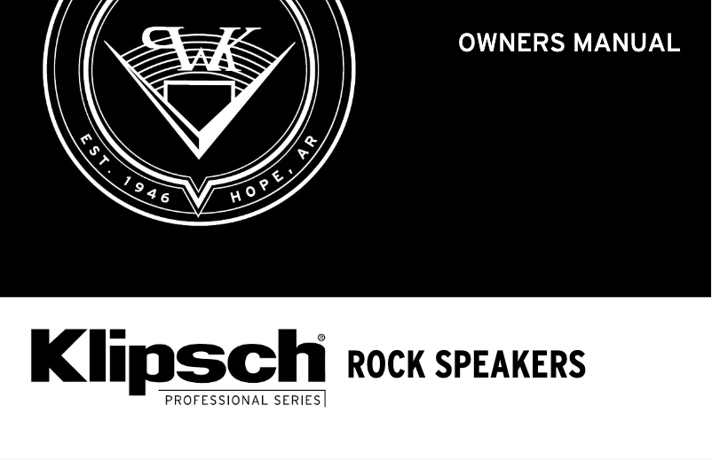 Page 1 de la notice Manuel utilisateur Klipsch PRO-10SW-RK