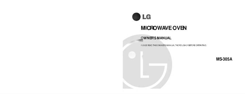 Page 1 de la notice Manuel utilisateur LG MS-305A