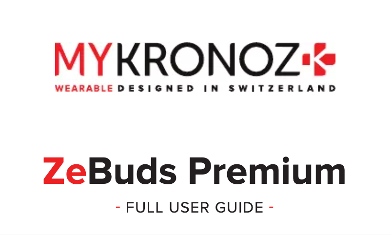 Image de la première page du manuel de l'appareil ZeBuds Premium