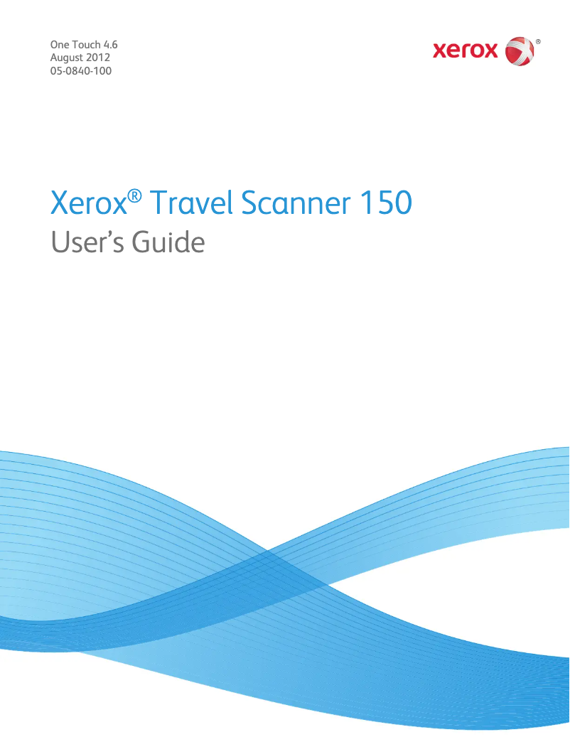 Page n°1 - Manuel utilisateur Xerox DocuMate TS150