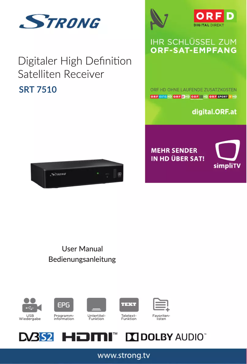 Página 1 del manual Manual de usuario Strong SRT 7510