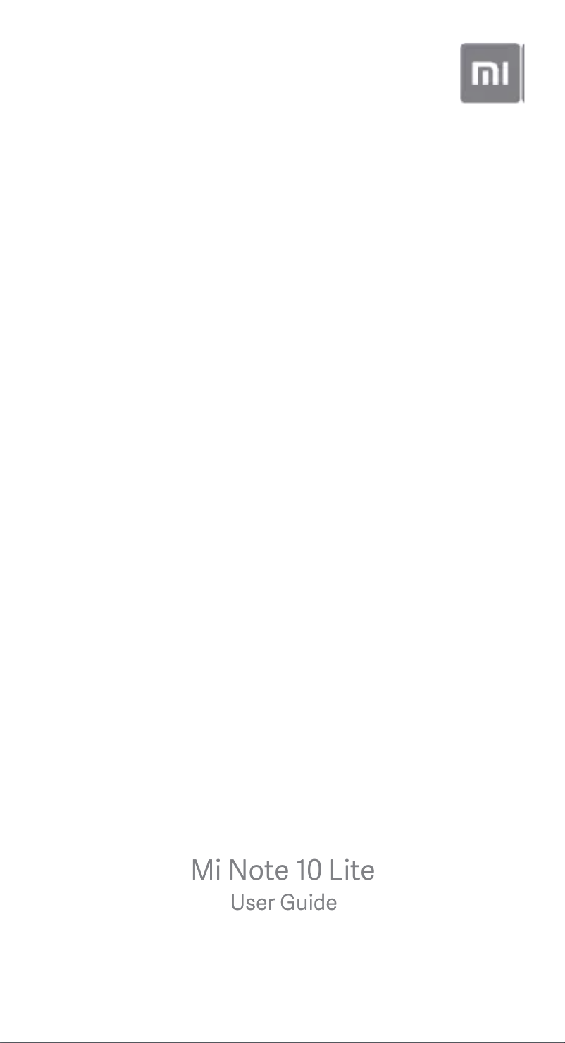 Page n°1 - Manuel utilisateur Xiaomi Mi Note 10 Lite