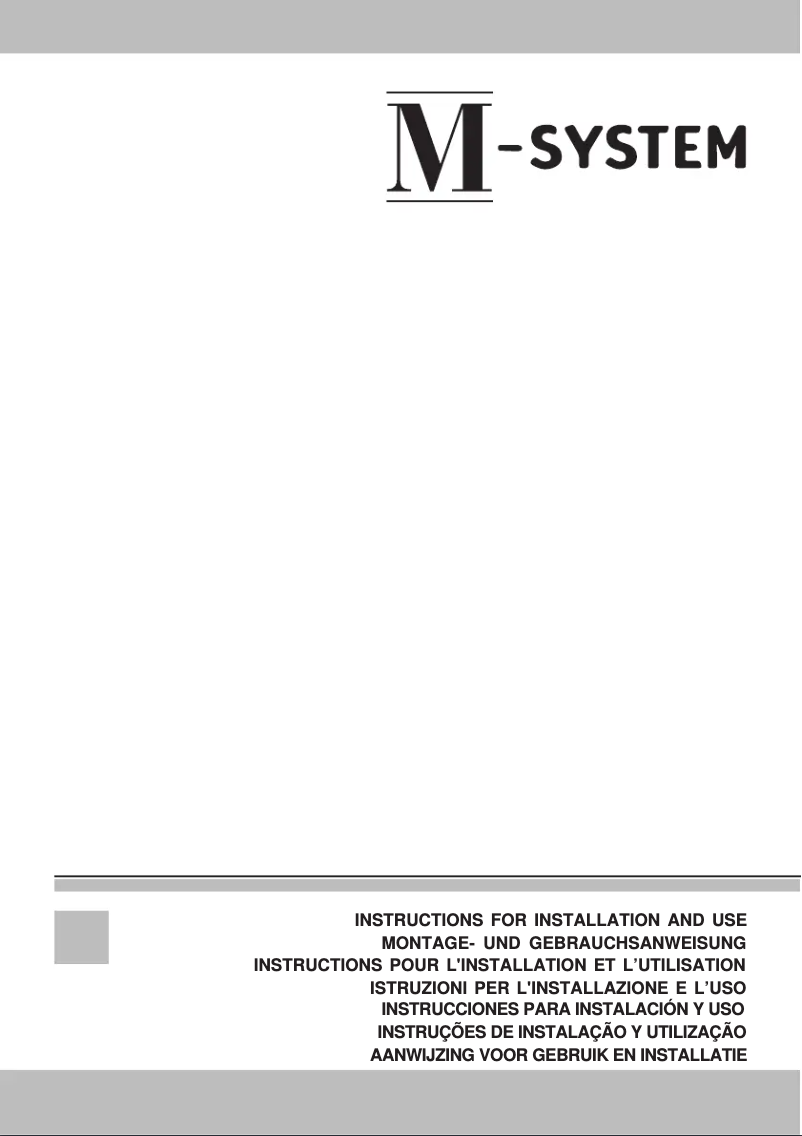 Page 1 de la notice Manuel utilisateur M-System MST-90