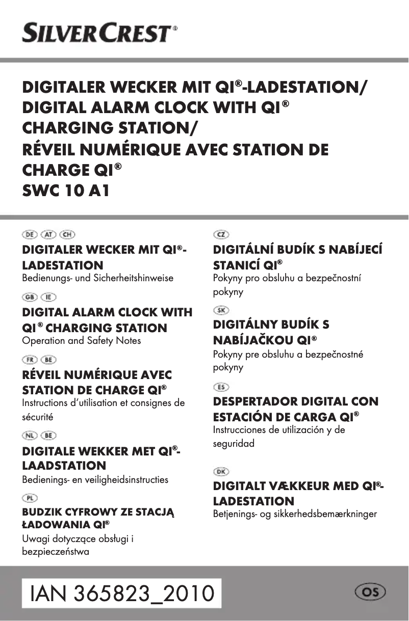 Page n°1 - Manuel utilisateur SilverCrest SWC 10 A1