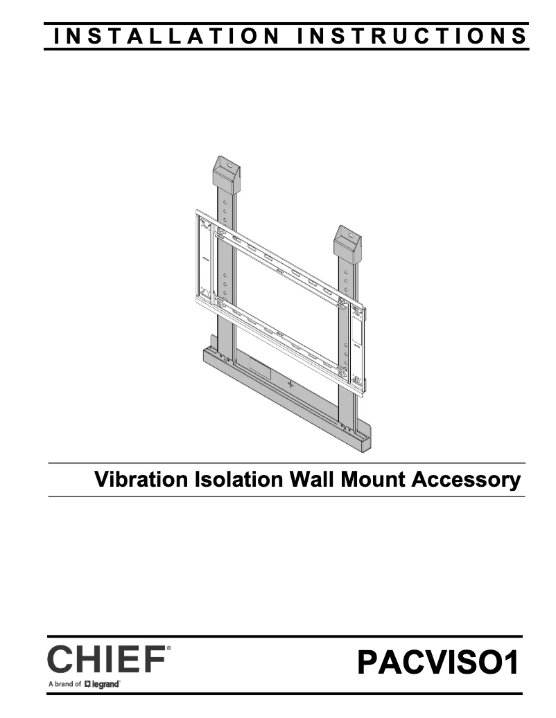 Página 1 del manual Manual de usuario Chief PACVISO1