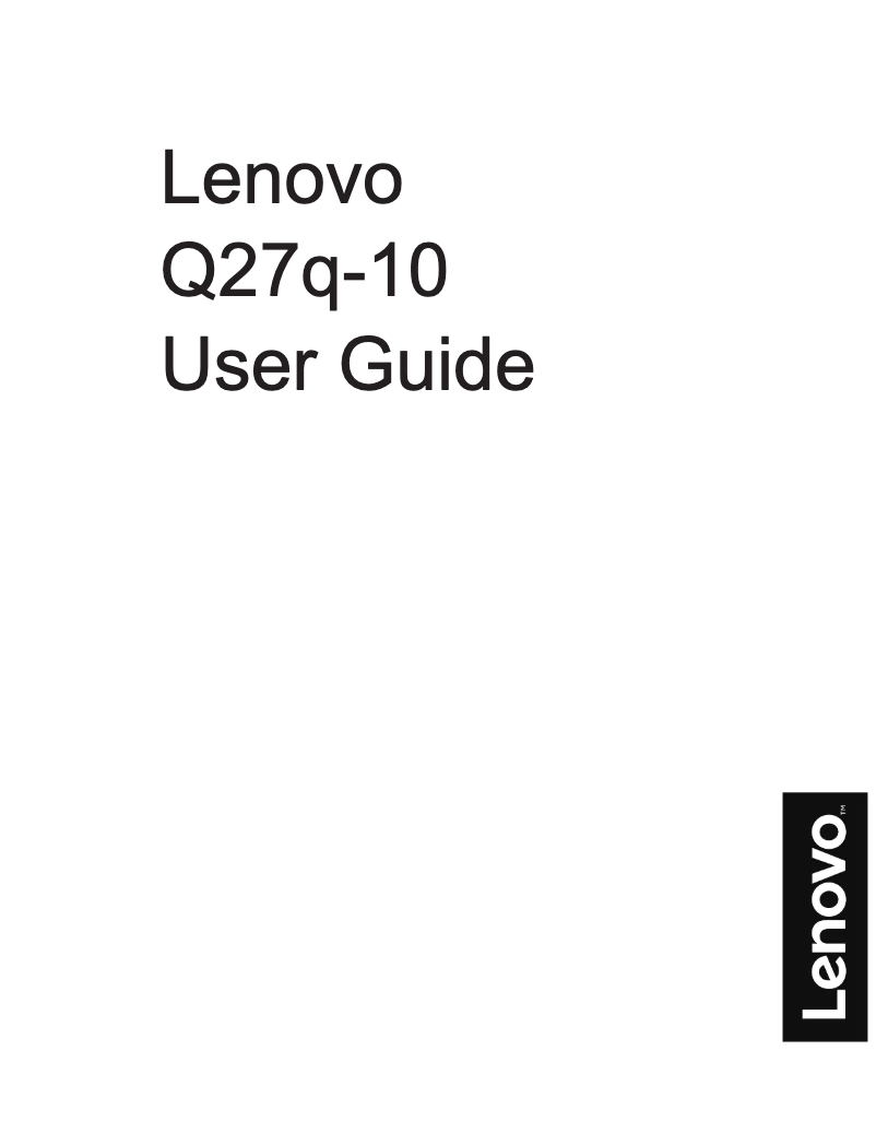 Page n°1 - Manuel utilisateur Lenovo Q27q-10