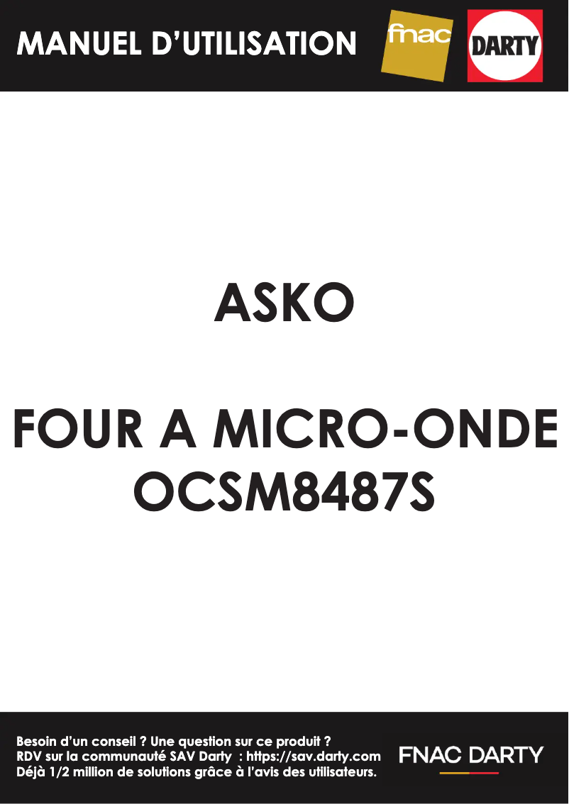 Image de la première page du manuel de l'appareil OCSM8487S