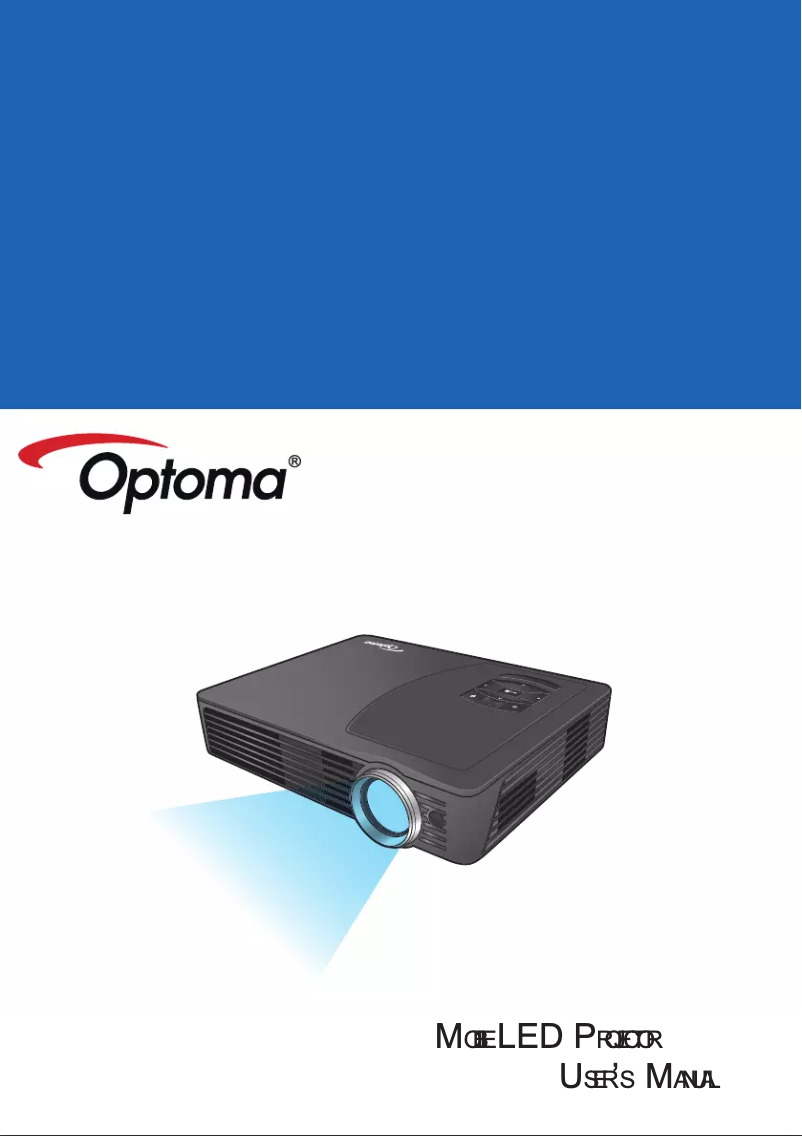 Page n°1 - Manuel utilisateur Optoma ML500