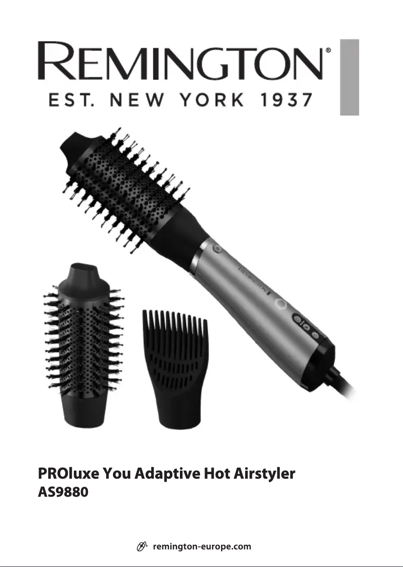 Page 1 de la notice Manuel utilisateur Remington PROluxe You AS9880