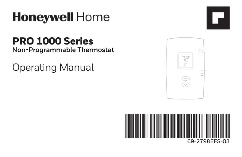Page n°1 - Manuel utilisateur Honeywell TH1210DV1007/U