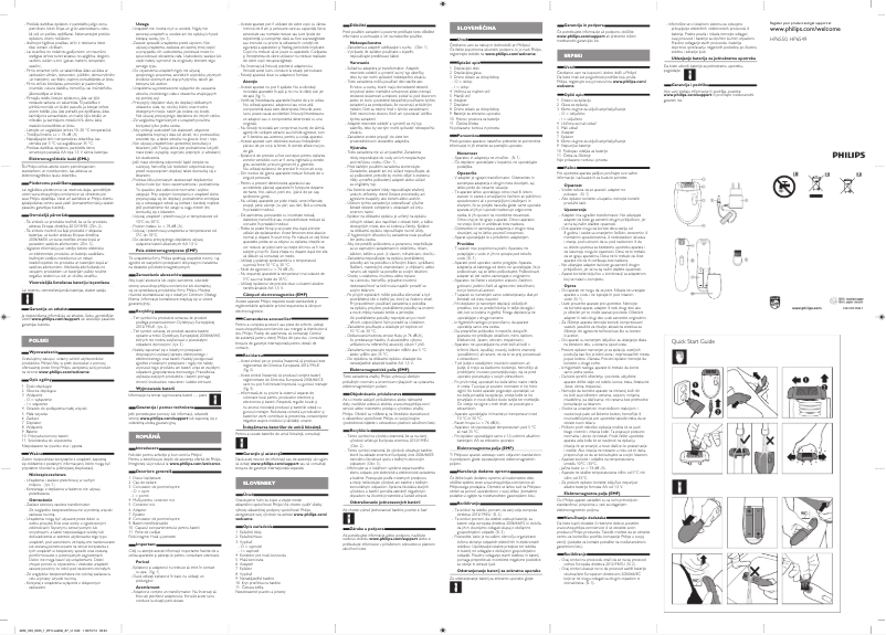 Page 1 de la notice Manuel utilisateur Philips Trio Smooth set. Bonus edition HP6550