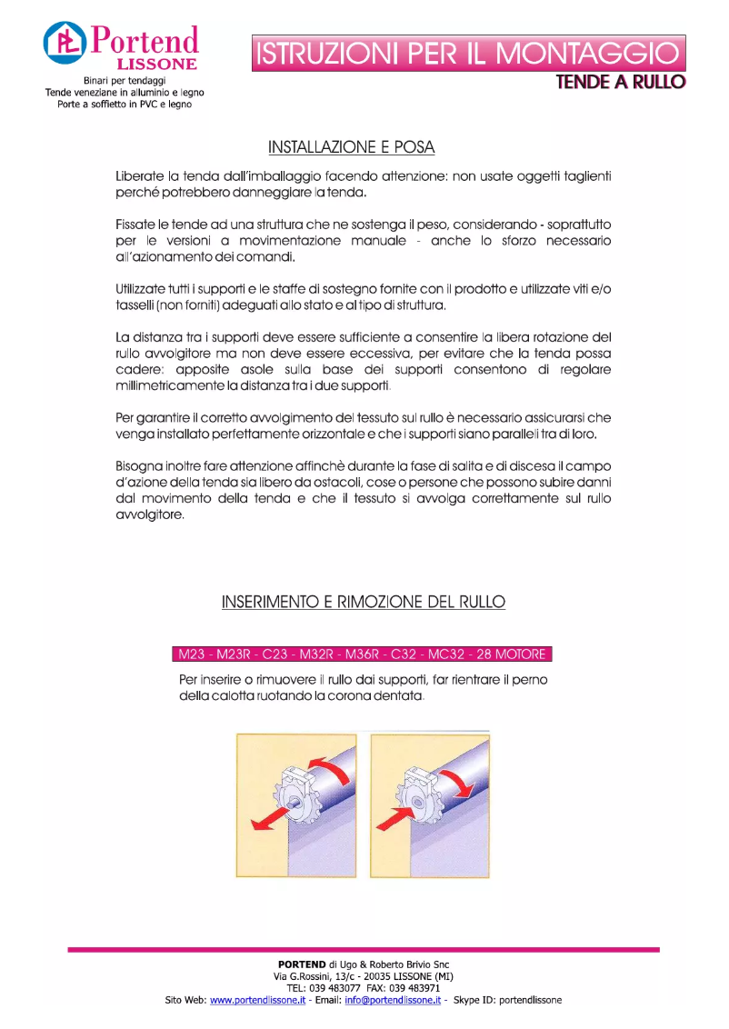 Page 1 de la notice Manuel utilisateur Portend Lissone MC32