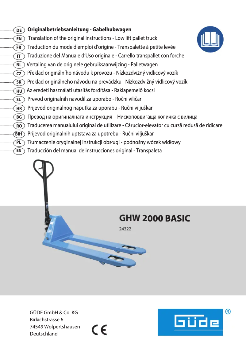 Image de la première page du manuel de l'appareil GHW 2000 BASIC