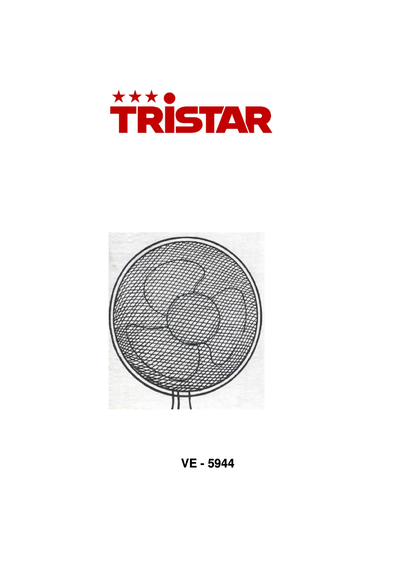 Page n°1 - Manuel utilisateur TriStar VE-5944