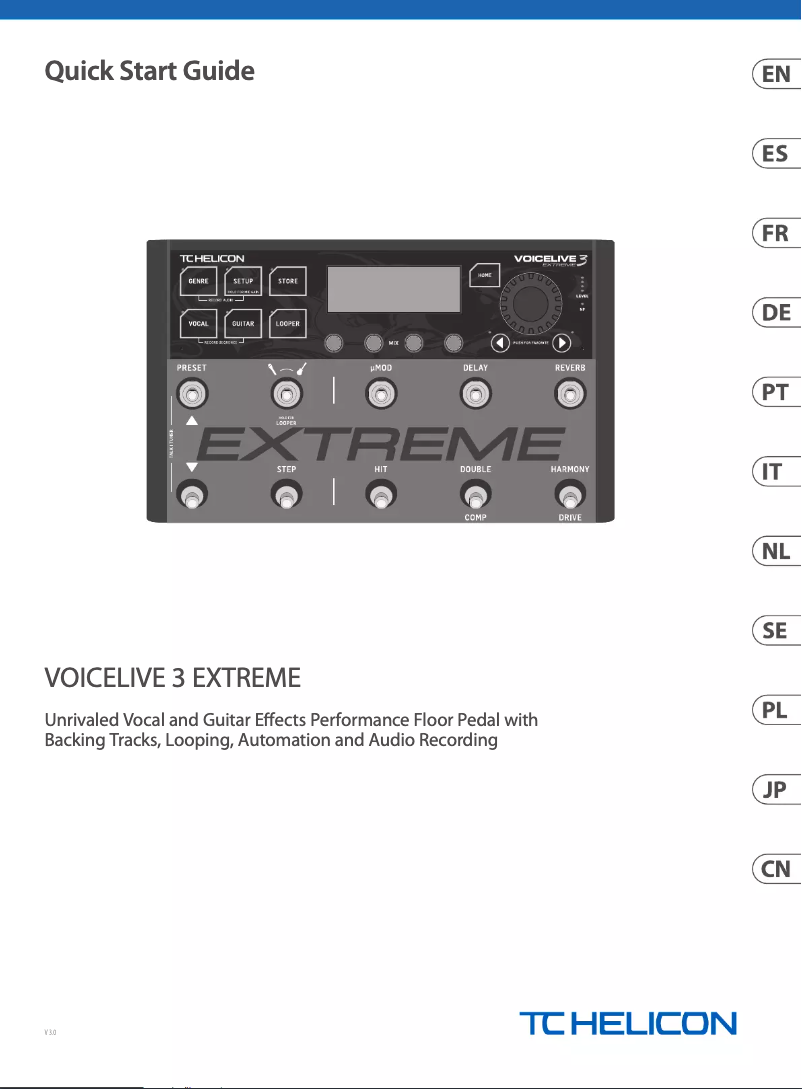 Image de la première page du manuel de l'appareil VoiceLive 3 Extreme