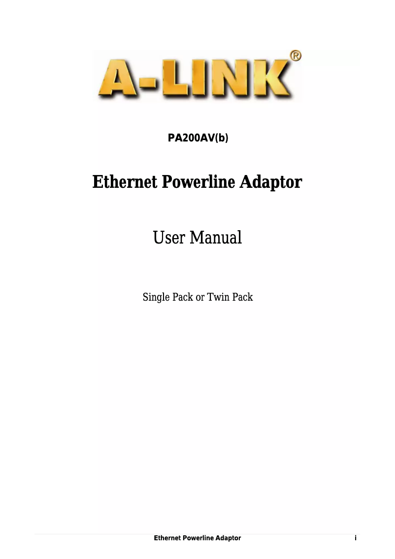 Image de la première page du manuel de l'appareil PA200AV