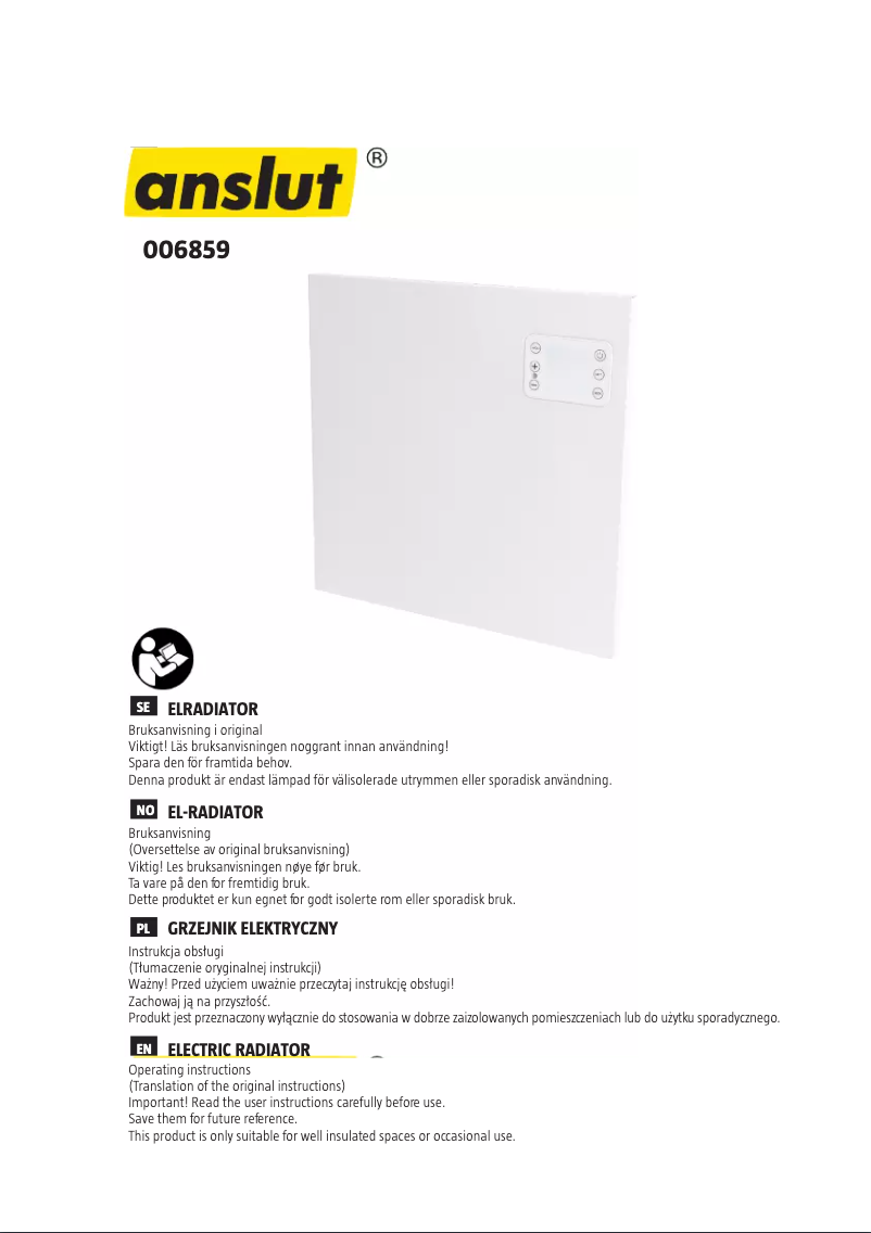 Página 1 del manual Manual de usuario Anslut 006-859