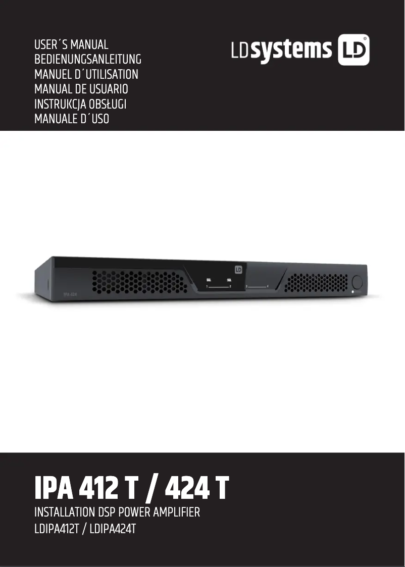 Page n°1 - Manuel utilisateur LD Systems IPA 412 T