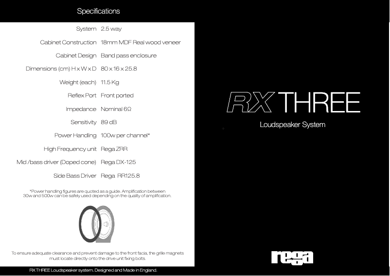 Image de la première page du manuel de l'appareil RX3
