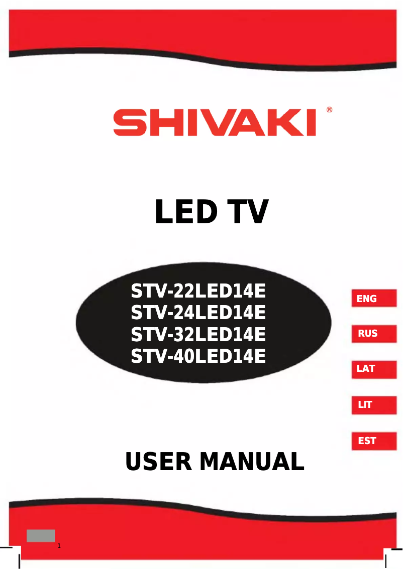 Página 1 del manual Manual de usuario Shivaki STV-40LED14E