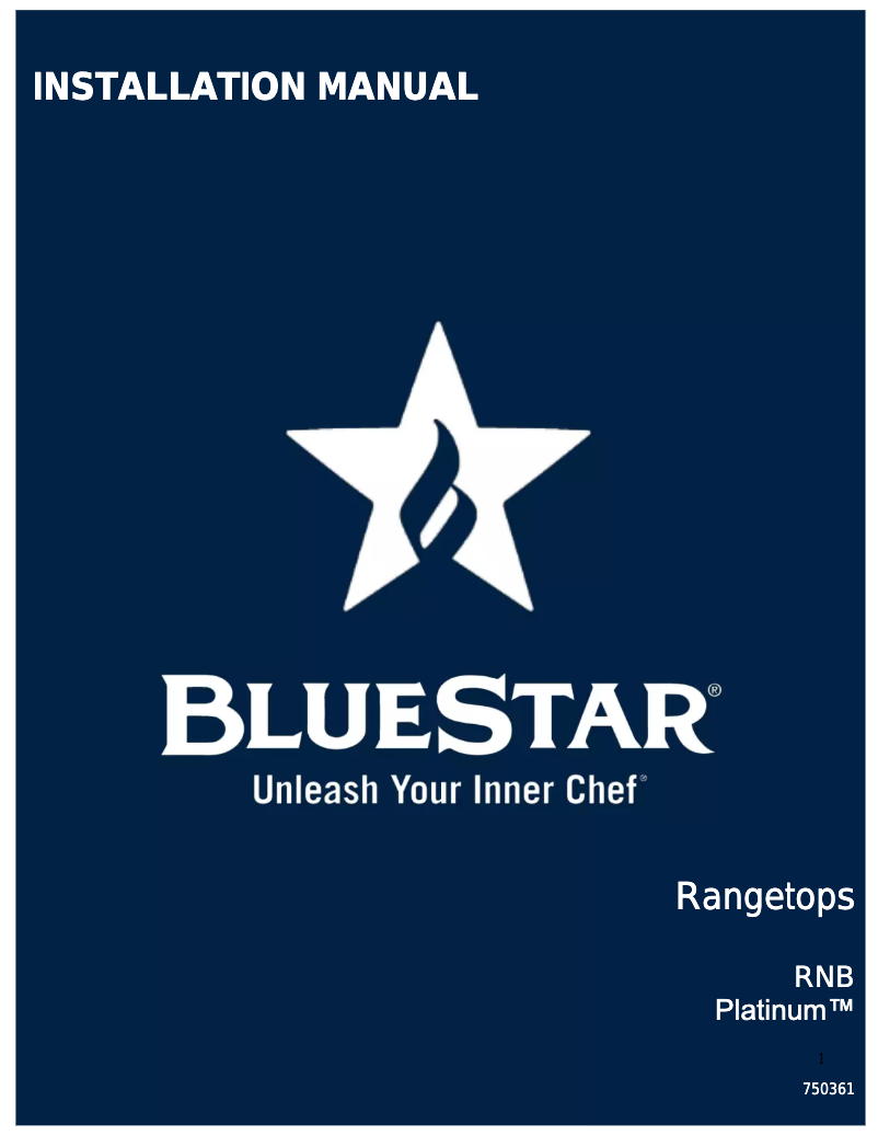 Página 1 del manual Manual de usuario BlueStar RGTNB366BV2